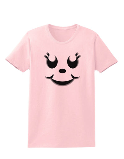 Cute Girl Jack O Lantern Pumpkin Face Womens T-Shirt-Womens T-Shirt-TooLoud-PalePink-X-Small-Davson Sales