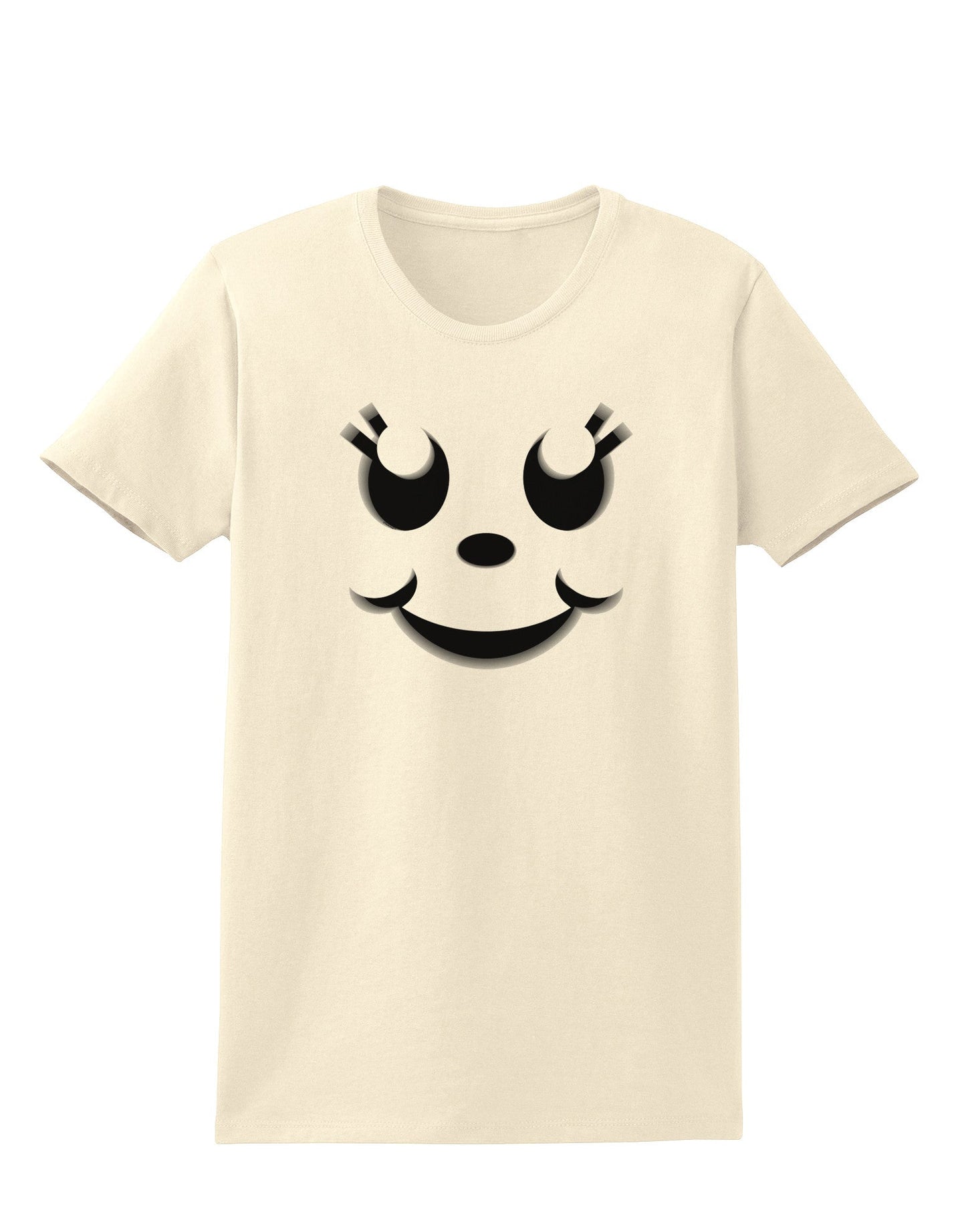 Cute Girl Jack O Lantern Pumpkin Face Womens T-Shirt-Womens T-Shirt-TooLoud-Natural-X-Small-Davson Sales