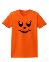 Cute Girl Jack O Lantern Pumpkin Face Womens T-Shirt-Womens T-Shirt-TooLoud-Orange-X-Small-Davson Sales