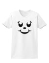 Cute Girl Jack O Lantern Pumpkin Face Womens T-Shirt-Womens T-Shirt-TooLoud-White-X-Small-Davson Sales