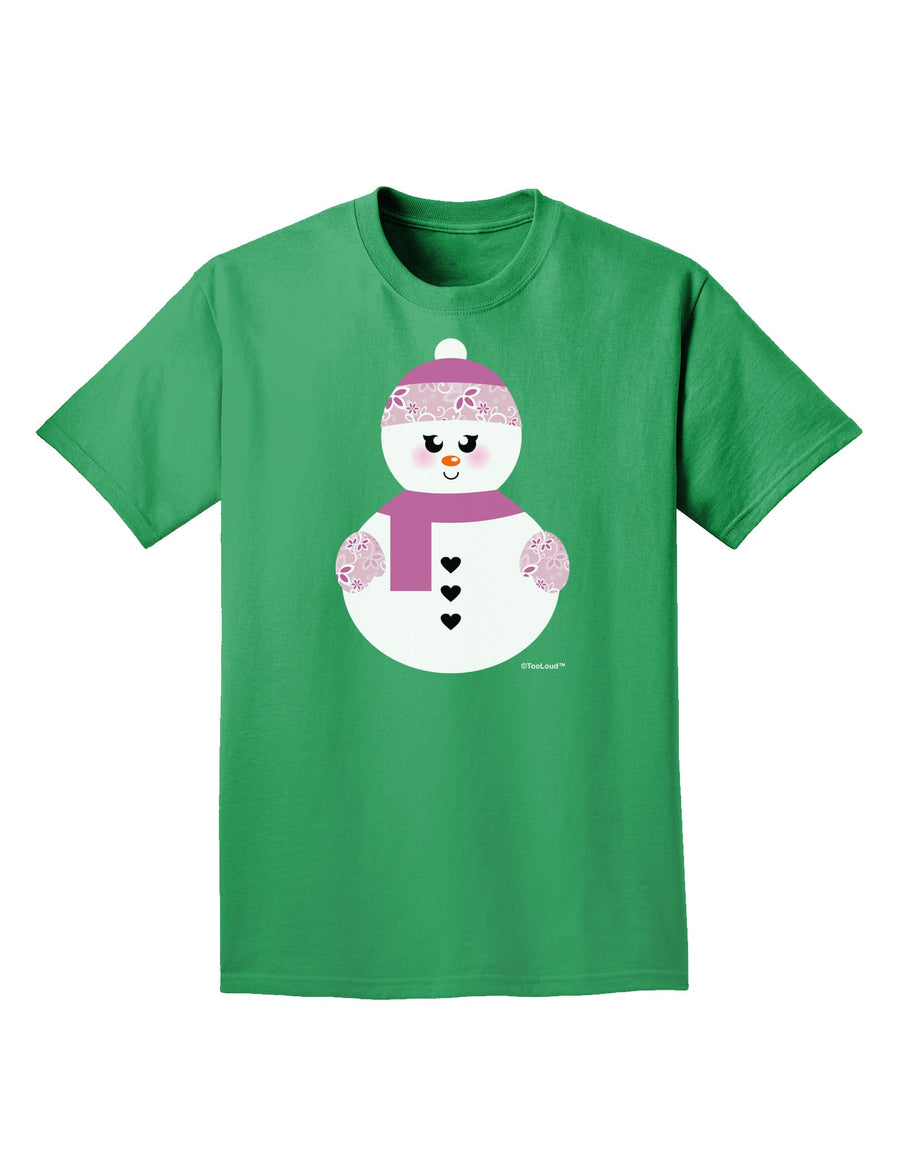Cute Girl Snowman - Christmas Adult Dark T-Shirt by TooLoud-Mens T-Shirt-TooLoud-Purple-Small-Davson Sales