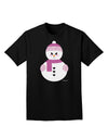 Cute Girl Snowman - Christmas Adult Dark T-Shirt by TooLoud-Mens T-Shirt-TooLoud-Black-Small-Davson Sales