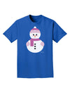 Cute Girl Snowman - Christmas Adult Dark T-Shirt by TooLoud-Mens T-Shirt-TooLoud-Royal-Blue-Small-Davson Sales
