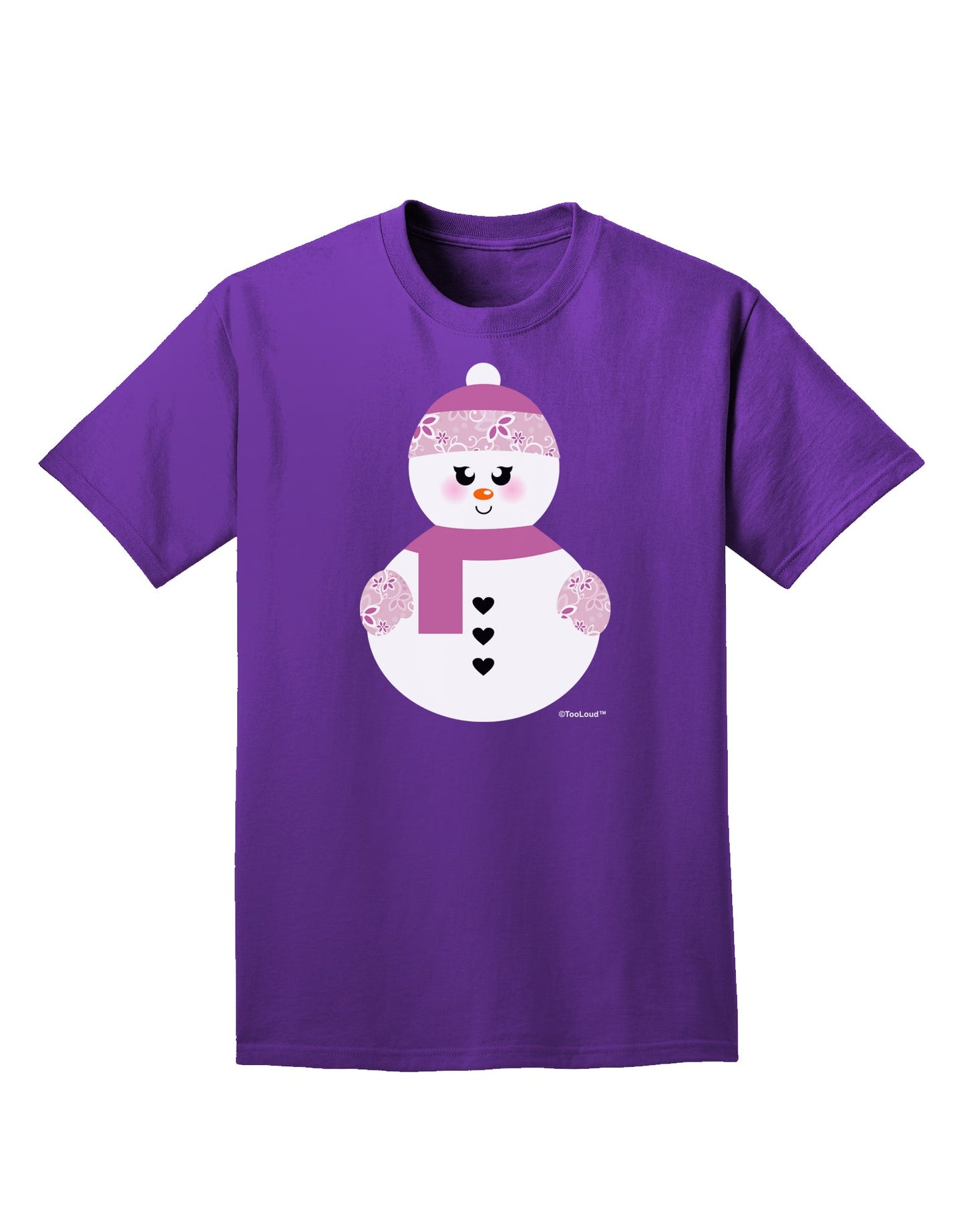 Cute Girl Snowman - Christmas Adult Dark T-Shirt by TooLoud-Mens T-Shirt-TooLoud-Purple-Small-Davson Sales