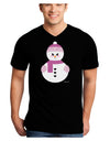 Cute Girl Snowman - Christmas Adult Dark V-Neck T-Shirt by TooLoud-Mens V-Neck T-Shirt-TooLoud-Black-Small-Davson Sales
