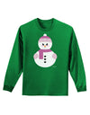 Cute Girl Snowman - Christmas Adult Long Sleeve Dark T-Shirt by TooLoud-TooLoud-Kelly-Green-Small-Davson Sales