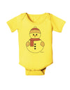 Cute Girl Snowman - Christmas Baby Romper Bodysuit by TooLoud-Baby Romper-TooLoud-Yellow-06-Months-Davson Sales