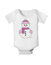 Cute Girl Snowman - Christmas Baby Romper Bodysuit by TooLoud-Baby Romper-TooLoud-White-06-Months-Davson Sales