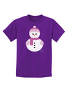 Cute Girl Snowman - Christmas Childrens Dark T-Shirt by TooLoud-Childrens T-Shirt-TooLoud-Purple-X-Small-Davson Sales