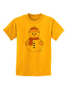 Cute Girl Snowman - Christmas Childrens T-Shirt by TooLoud-Childrens T-Shirt-TooLoud-Gold-X-Small-Davson Sales