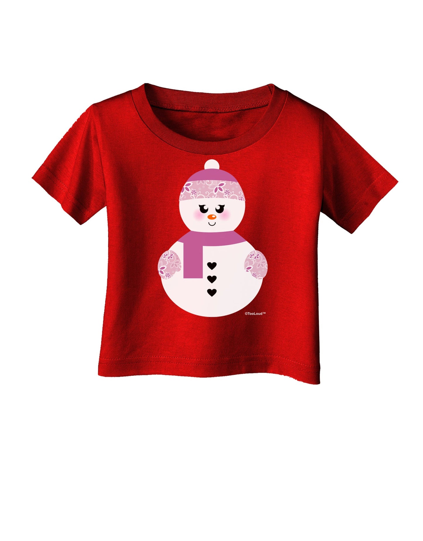 Cute Girl Snowman - Christmas Infant T-Shirt Dark by TooLoud-Infant T-Shirt-TooLoud-Clover-Green-06-Months-Davson Sales