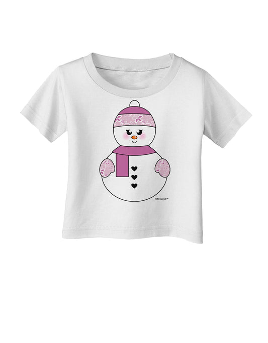 Cute Girl Snowman - Christmas Infant T-Shirt by TooLoud-Infant T-Shirt-TooLoud-White-06-Months-Davson Sales
