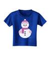 Cute Girl Snowman - Christmas Toddler T-Shirt Dark by TooLoud-Toddler T-Shirt-TooLoud-Red-2T-Davson Sales