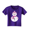 Cute Girl Snowman - Christmas Toddler T-Shirt Dark by TooLoud-Toddler T-Shirt-TooLoud-Purple-2T-Davson Sales