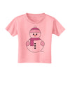 Cute Girl Snowman - Christmas Toddler T-Shirt by TooLoud-Toddler T-Shirt-TooLoud-Candy-Pink-2T-Davson Sales