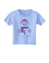 Cute Girl Snowman - Christmas Toddler T-Shirt by TooLoud-Toddler T-Shirt-TooLoud-Aquatic-Blue-2T-Davson Sales