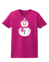 Cute Girl Snowman - Christmas Womens Dark T-Shirt by TooLoud-Womens T-Shirt-TooLoud-Hot-Pink-Small-Davson Sales