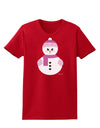 Cute Girl Snowman - Christmas Womens Dark T-Shirt by TooLoud-Womens T-Shirt-TooLoud-Red-X-Small-Davson Sales