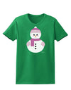 Cute Girl Snowman - Christmas Womens Dark T-Shirt by TooLoud-Womens T-Shirt-TooLoud-Kelly-Green-X-Small-Davson Sales