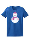 Cute Girl Snowman - Christmas Womens Dark T-Shirt by TooLoud-Womens T-Shirt-TooLoud-Royal-Blue-X-Small-Davson Sales