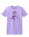 Cute Girl Snowman - Christmas Womens T-Shirt by TooLoud-Womens T-Shirt-TooLoud-Lavender-X-Small-Davson Sales