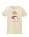 Cute Girl Snowman - Christmas Womens T-Shirt by TooLoud-Womens T-Shirt-TooLoud-Natural-X-Small-Davson Sales