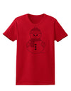 Cute Girl Snowman - Christmas Womens T-Shirt by TooLoud-Womens T-Shirt-TooLoud-Red-X-Small-Davson Sales