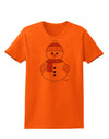 Cute Girl Snowman - Christmas Womens T-Shirt by TooLoud-Womens T-Shirt-TooLoud-Orange-X-Small-Davson Sales