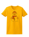 Cute Girl Snowman - Christmas Womens T-Shirt by TooLoud-Womens T-Shirt-TooLoud-Gold-X-Small-Davson Sales