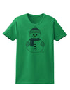 Cute Girl Snowman - Christmas Womens T-Shirt by TooLoud-Womens T-Shirt-TooLoud-Kelly-Green-X-Small-Davson Sales