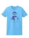 Cute Girl Snowman - Christmas Womens T-Shirt by TooLoud-Womens T-Shirt-TooLoud-Aquatic-Blue-X-Small-Davson Sales