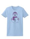 Cute Girl Snowman - Christmas Womens T-Shirt by TooLoud-Womens T-Shirt-TooLoud-Light-Blue-X-Small-Davson Sales