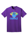Cute Gobble Turkey Blue Adult Dark T-Shirt-Mens T-Shirt-TooLoud-Purple-Small-Davson Sales
