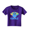 Cute Gobble Turkey Blue Toddler T-Shirt Dark-Toddler T-Shirt-TooLoud-Purple-2T-Davson Sales