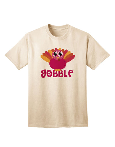 Cute Gobble Turkey Pink Adult T-Shirt-Mens T-Shirt-TooLoud-Natural-Small-Davson Sales