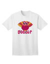 Cute Gobble Turkey Pink Adult T-Shirt-Mens T-Shirt-TooLoud-White-Small-Davson Sales