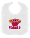 Cute Gobble Turkey Pink Baby Bib