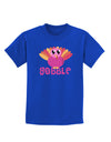Cute Gobble Turkey Pink Childrens Dark T-Shirt-Childrens T-Shirt-TooLoud-Royal-Blue-X-Small-Davson Sales