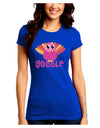 Cute Gobble Turkey Pink Juniors Crew Dark T-Shirt-T-Shirts Juniors Tops-TooLoud-Royal-Blue-Juniors Fitted Small-Davson Sales