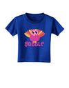 Cute Gobble Turkey Pink Toddler T-Shirt Dark-Toddler T-Shirt-TooLoud-Royal-Blue-2T-Davson Sales