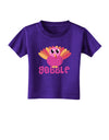 Cute Gobble Turkey Pink Toddler T-Shirt Dark-Toddler T-Shirt-TooLoud-Purple-2T-Davson Sales