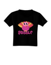 Cute Gobble Turkey Pink Toddler T-Shirt Dark-Toddler T-Shirt-TooLoud-Black-2T-Davson Sales