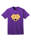 Cute Golden Retriever Dog Adult Dark T-Shirt by TooLoud-Mens T-Shirt-TooLoud-Purple-Small-Davson Sales