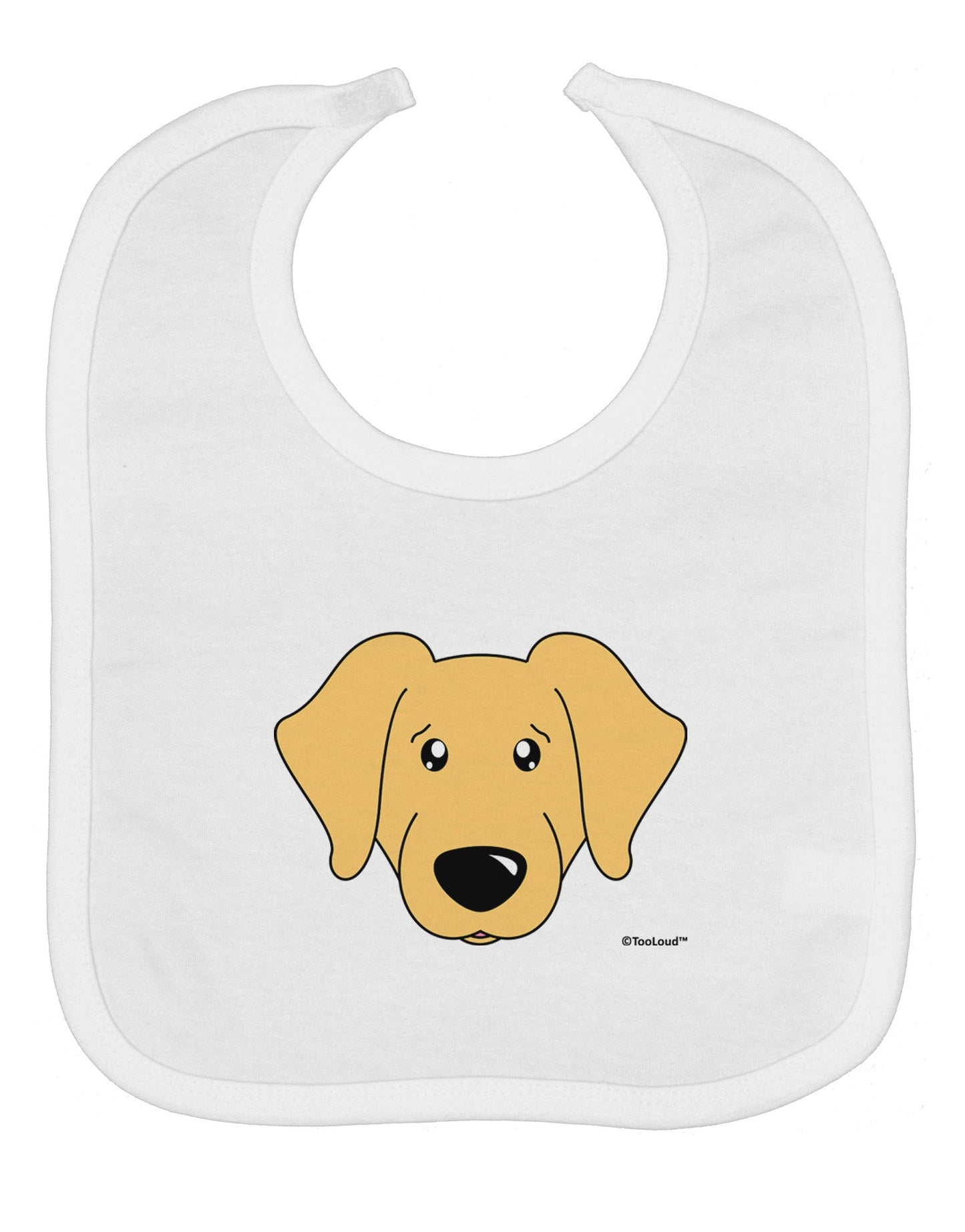 Cute Golden Retriever Dog Baby Bib by TooLoud