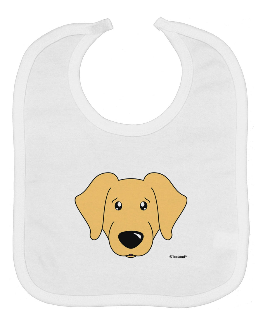 Cute Golden Retriever Dog Baby Bib by TooLoud