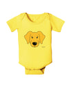 Cute Golden Retriever Dog Baby Romper Bodysuit by TooLoud-Baby Romper-TooLoud-Yellow-06-Months-Davson Sales