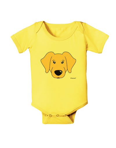 Cute Golden Retriever Dog Baby Romper Bodysuit by TooLoud-Baby Romper-TooLoud-Yellow-06-Months-Davson Sales