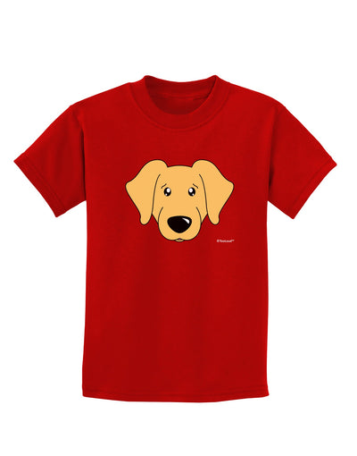 Cute Golden Retriever Dog Childrens Dark T-Shirt by TooLoud-Childrens T-Shirt-TooLoud-Red-X-Small-Davson Sales