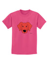 Cute Golden Retriever Dog Childrens T-Shirt by TooLoud-Childrens T-Shirt-TooLoud-Sangria-X-Small-Davson Sales