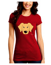 Cute Golden Retriever Dog Juniors Crew Dark T-Shirt by TooLoud-T-Shirts Juniors Tops-TooLoud-Red-Juniors Fitted Small-Davson Sales